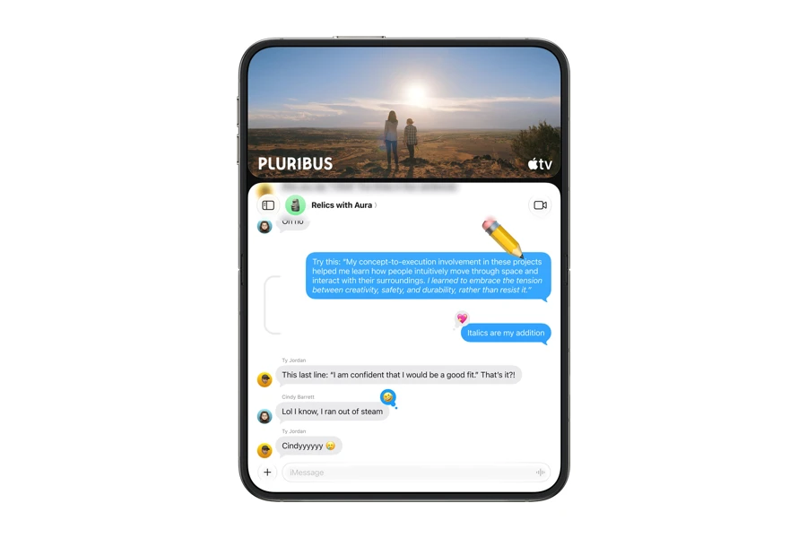 آیفون Duo در حالت عمودی